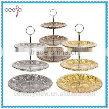 Colored Heart Shape Wedding Clear Colored 3 Tier Cake Stand                        
                                                Quality Choice