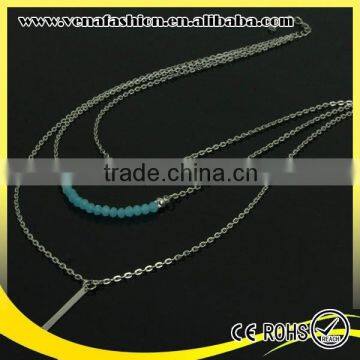 Blue Crystal Intimate Fashion Teen Necklace Jewelry, Teenage Fashion Jewelry photo-3