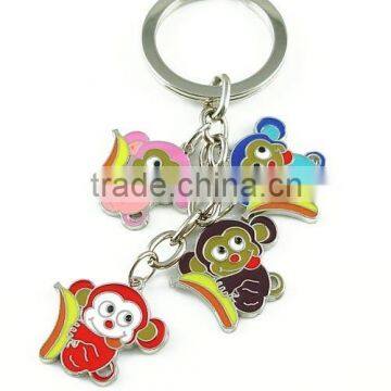 Fashion key chain with monkey style zinc alloy