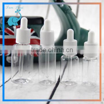 10ml 15ml 30ml clear PET plastic dropper bottles e-liquid made in China new stock design dropper bottle wholesale