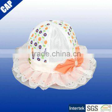 2016 latest style children spring mesh bucket hat