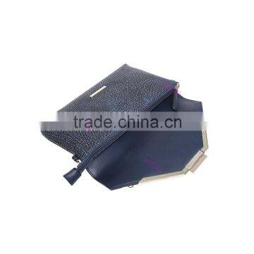 Trendy Metallic Detail Flap Clutch Handbag Women Brand Wholesale Leather Clutch Bag photo-5