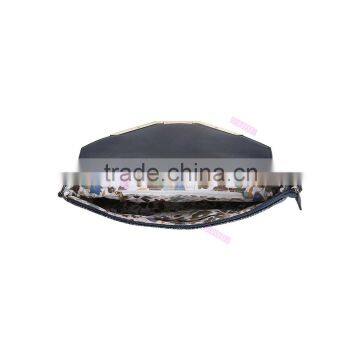 Trendy Metallic Detail Flap Clutch Handbag Women Brand Wholesale Leather Clutch Bag photo-6