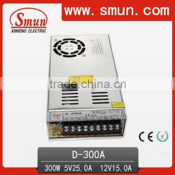 300W 5V 12V Dual DC Output Power Supply Unit D-300A