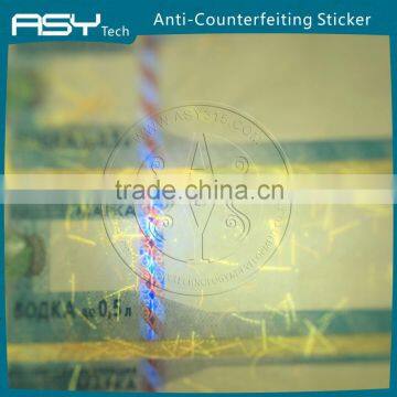 Manufacturer anti-counterfeit UV fiber sticker label