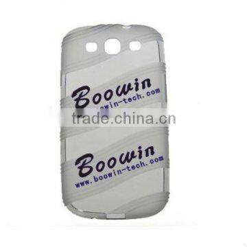 grey Soft TPU Gel Crystal Jelly wave line Case Cover for samsung galazxy siii I9300