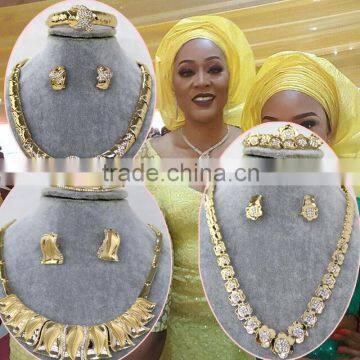 Factory price 18k gold onyx gold jewelry set/african gold jewelry sets/dubai 18 carat gold jewelry sets for Nigeria wedding                        
                                                Quality Choice