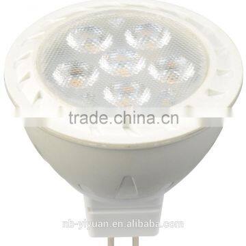 6W MR16 led spotlight indoor aluminium and plastics shell
