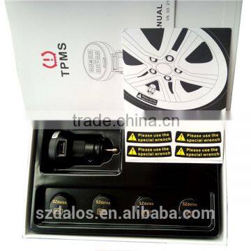 High precision Wireless tire pressure monitoring system tpms auto tyre pressure monitor with 4 sensors