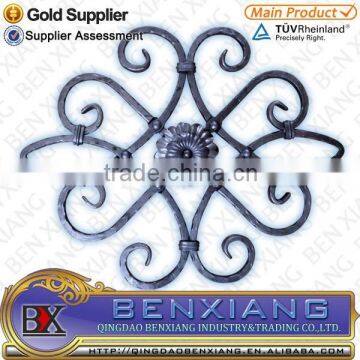 Wrought Iron rosette made by Qingdao BX 13.214 for fence,gate& stairs