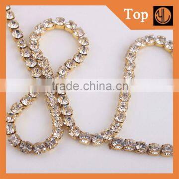 Diamond appliques cup chain mainly design for girls shoes