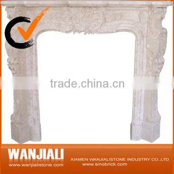 Carved White Marble Fireplace