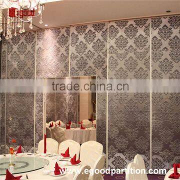 Majestic wall paper finishes foldable wall sliding door for hotel decoration