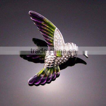 flying kingfisher brooch with rhinestone ha18-27