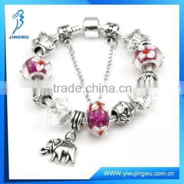 Crystal Bracelet With Elephant Pendant Creative