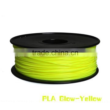 High Quality 3d printer filament pla Luminous Color Glow Yellow