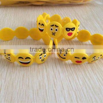 China Factory Silicone Emoji Slap Bracelet Pvc Emoji Snap Bracelet photo-4