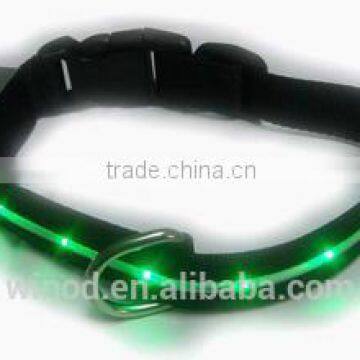 Nylon webbing with LED flashing lights dog collars