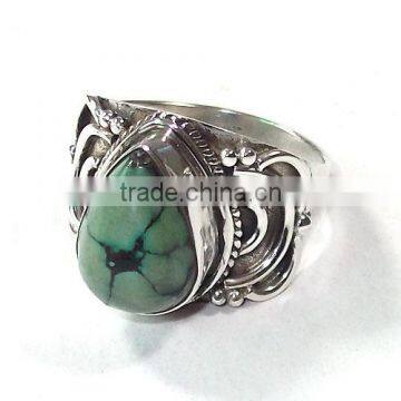 Turquoise jewelry 925 sterling silver rings women jewelry wholesale Indian jewelry