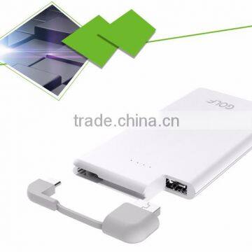 2016 Ultra-slim 6mm Credit Card Size Super Slim Credit Card Business Card Built-in Cable Portable Power Bank 4000mAh photo-6