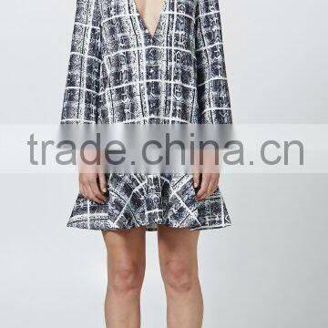 wholesale dress sexy dress checked print dress