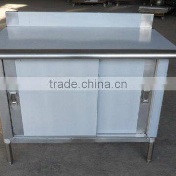 NSF Approval Stainless Steel Kitchen Dish Cabinet With Sliding Door / Knock Down Cabinet photo-2