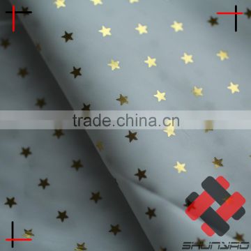 gold star foil polyester taffeta fabric