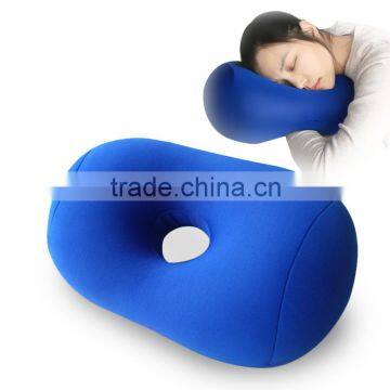 Small Blue Elliptical custom Soft Microbeads Pillow