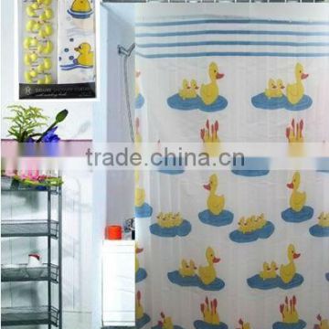 yellow duck, bathroom shower curtain