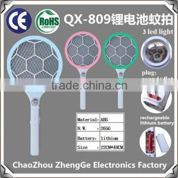 QX809-3 rechargeable electric round pattern mosquito zapper insect killer lithium battery long time use