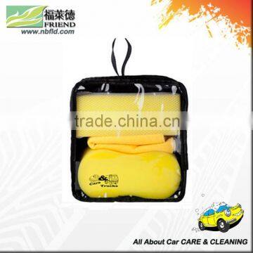 Hotselling auto parts PVC bag microfiber car summer cleaning kit