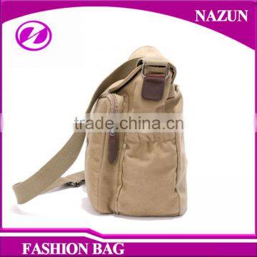 Trendy PU Leather Trimmings Handbag Travel Style Big Tote Unisex Canvas Sling Bags photo-3