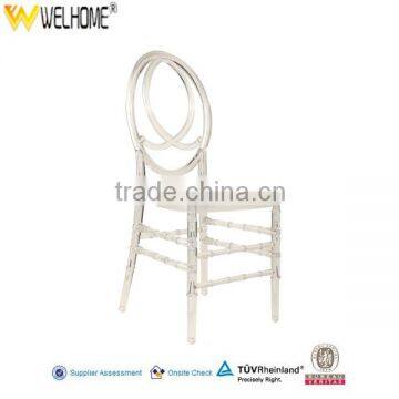 High Quality Clear Crystal Resin Banquet Phoenix Chair
