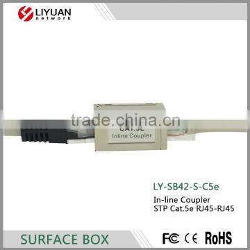 LY-SB42-S-C5e In-line Coupler RJ45 Keystone Connector Box Female to Female CAT5e Coupler Shielded Type 180 Degree photo-4