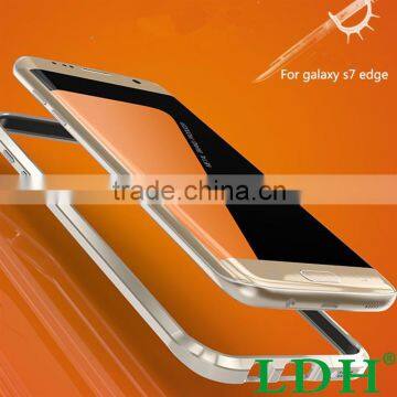 For SAMSUNG Galaxy S7 Edge Cases Luphie Luxury Aluminum Bumper for Galaxy S7 Prismatic Shape Frame Metal Button Cover photo-5