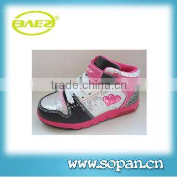 sequin decoration for 2015 newest girl kid shoes