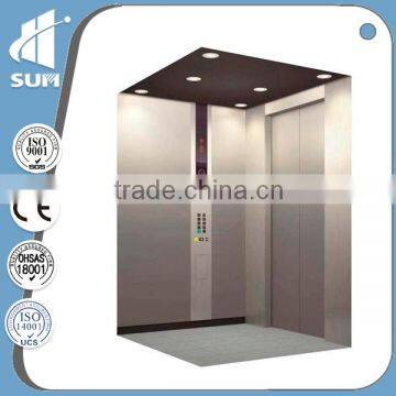 With machine room speed 1.0m/s gearless traction elevator