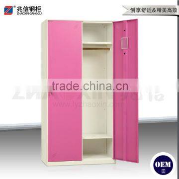 Metal Stainless Locker Swing Door Steel Locker Office Clothes Wardrobe photo-2
