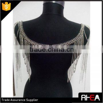 Silver Color Bib Tassel Body Chain photo-4