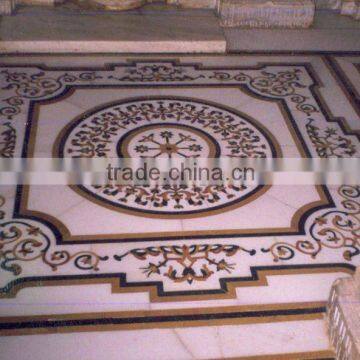 Marble Inlay Flooring , Marble Medallion , Stone Mosaic Medallion