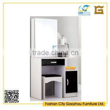 MDF and Wood Dresser with Mirror