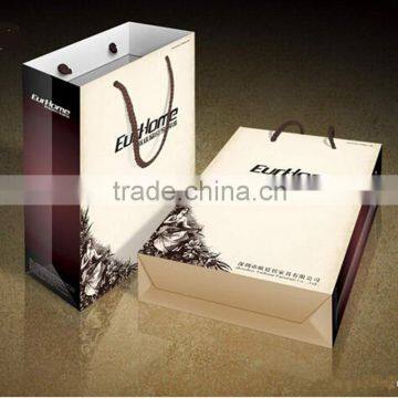 New design white kraft food block bottom paper bag