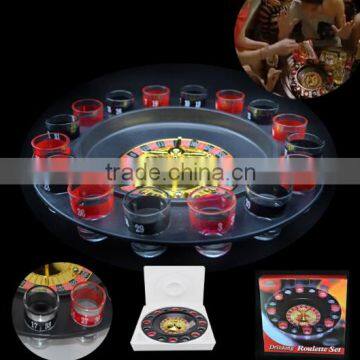 Shot glass roulette drinking game set , russian turntable wine set , holiday drinking game