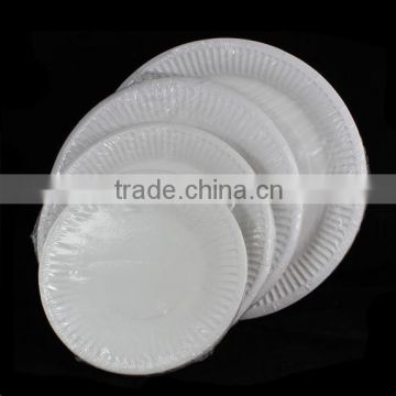 6 inch 8 inch 9inch 7inch white disposable round paper plate for birthday party cakes and Christmas party