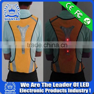 2016 Hot Selling LED Refletive Safety Mesh Vest For Road Safety At Night