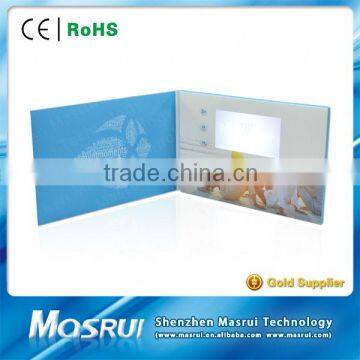 Attractive Products Customized Printing 4.3 inch Video greeting Card / Video Notebook Used in all festal