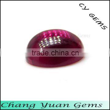 Cabochon cut Round shape synthetic ruby gems