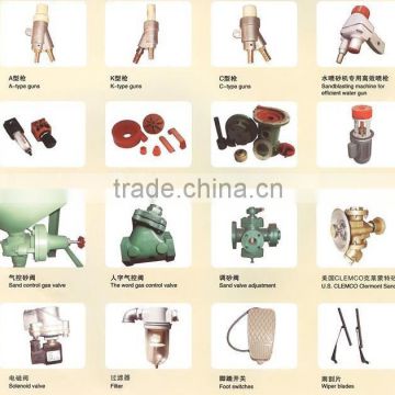 Sandblasting machine parts