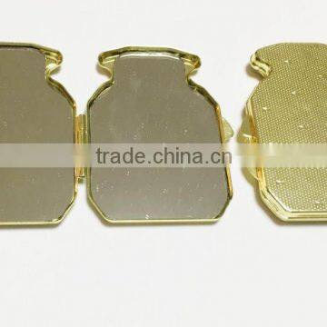 Steel Gold Simple Compact Mirror Small Pocket Mirror photo-3