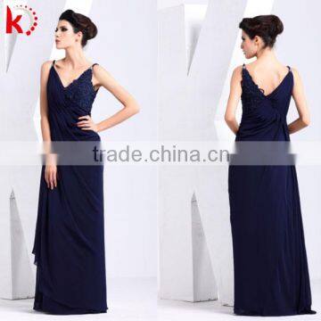 Hot sale shoulder strap elegant v-neck pakistani ladies dresses